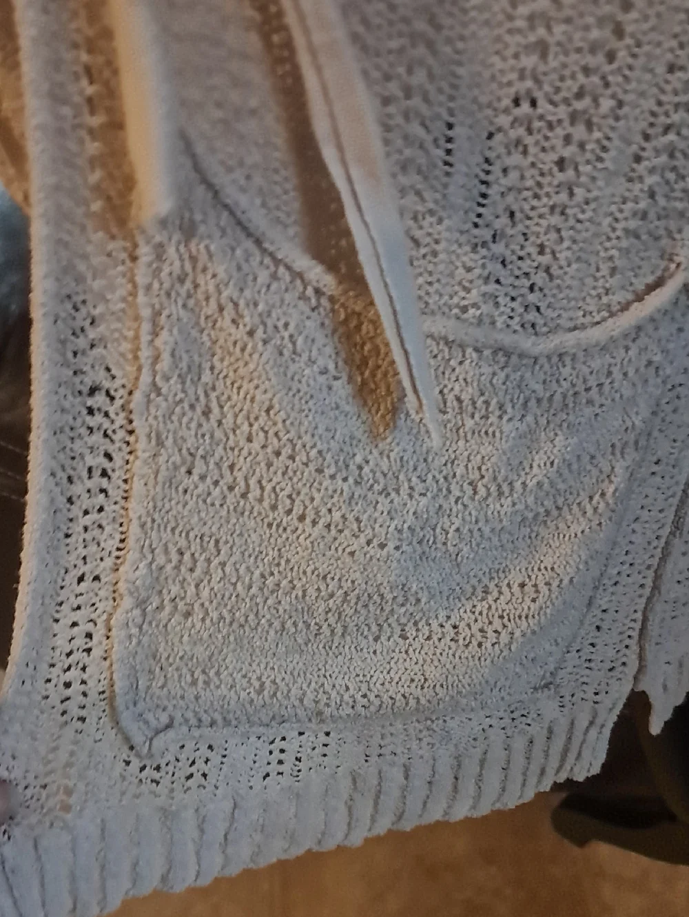 Free People Oversized Beach House Brunch Open Knit Tie Front Cardigan Sweater