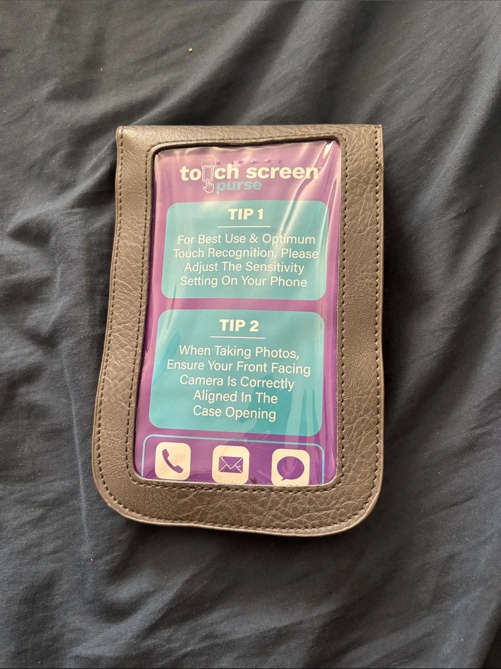 Touch Screen Purse Phone Case - Gray
