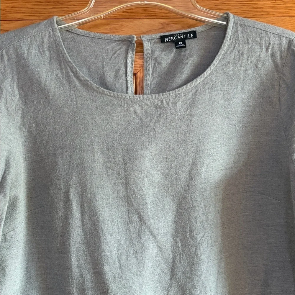 J. Crew MERCANTILE Gray Women's Blouse size 12
