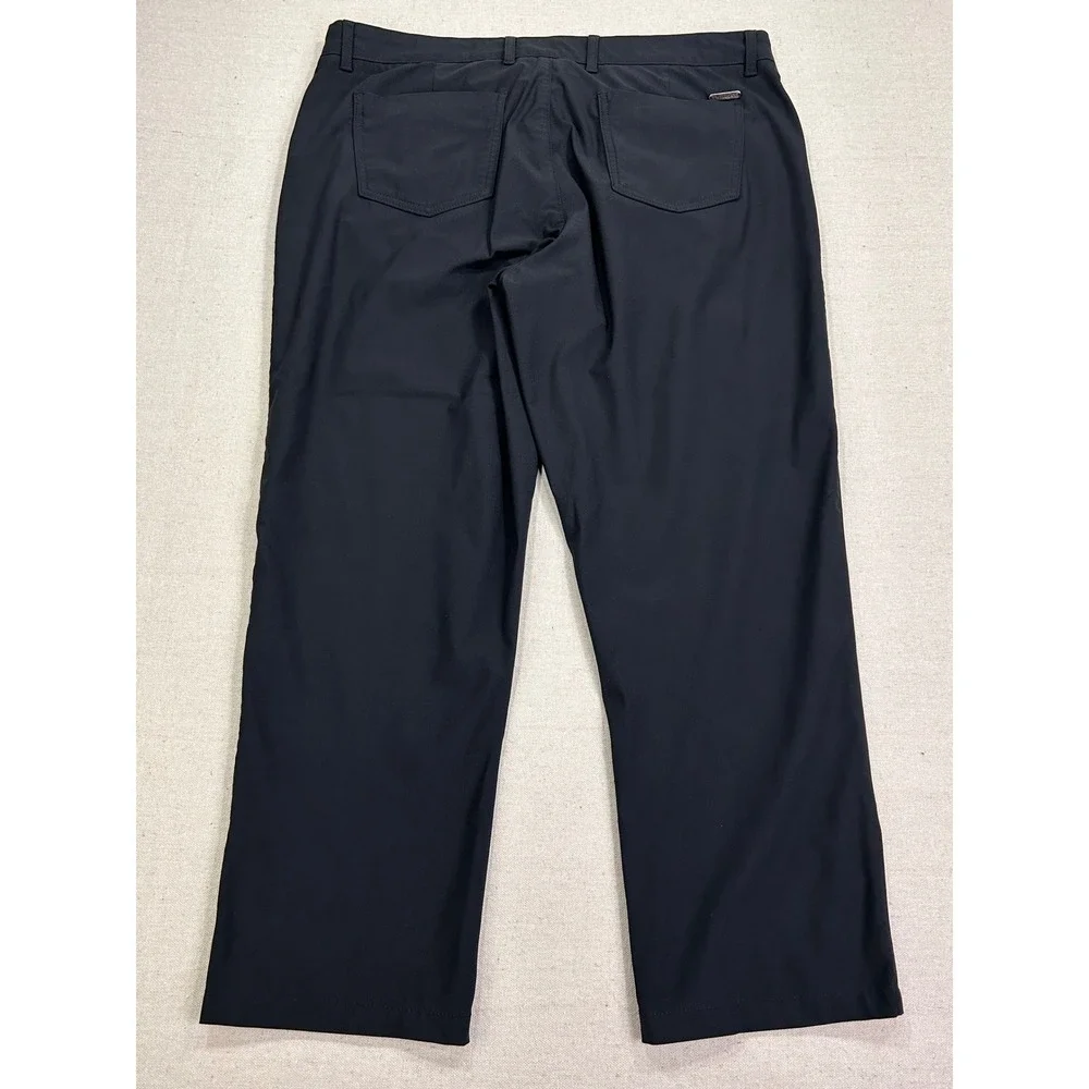 Twillory Men's 38 Performance 5-Pocket Pants Black Tailored Fit Technical Fabric