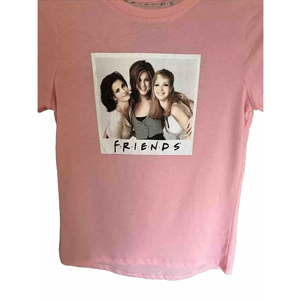XL Juniors F.R.I.E.N.D.S T-shirt Rachel Phoebe Monica TV Show Y2K