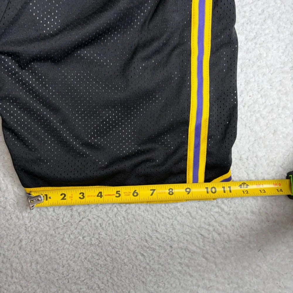 Just Don Mamba Basketball Shorts Mens Small Black Yellow Kobe Bryant 8 24 Mesh