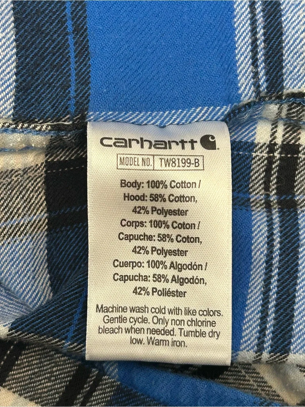 Carhartt 100% cotton size