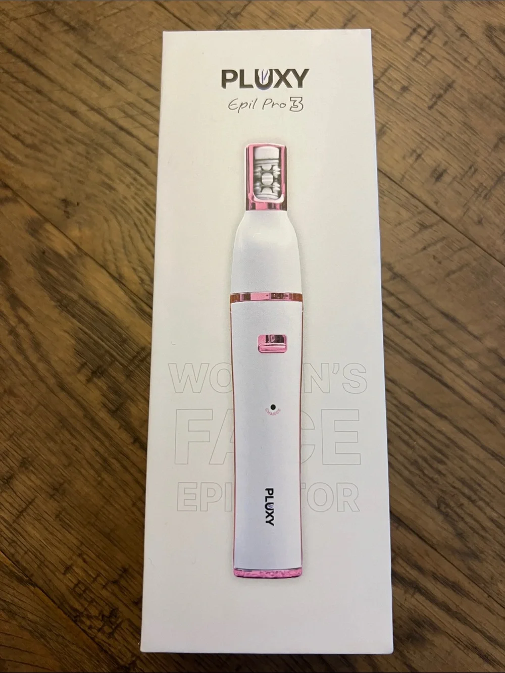 PLUXY Lux Epil Pro 3 Facial Epilator — White & Pink