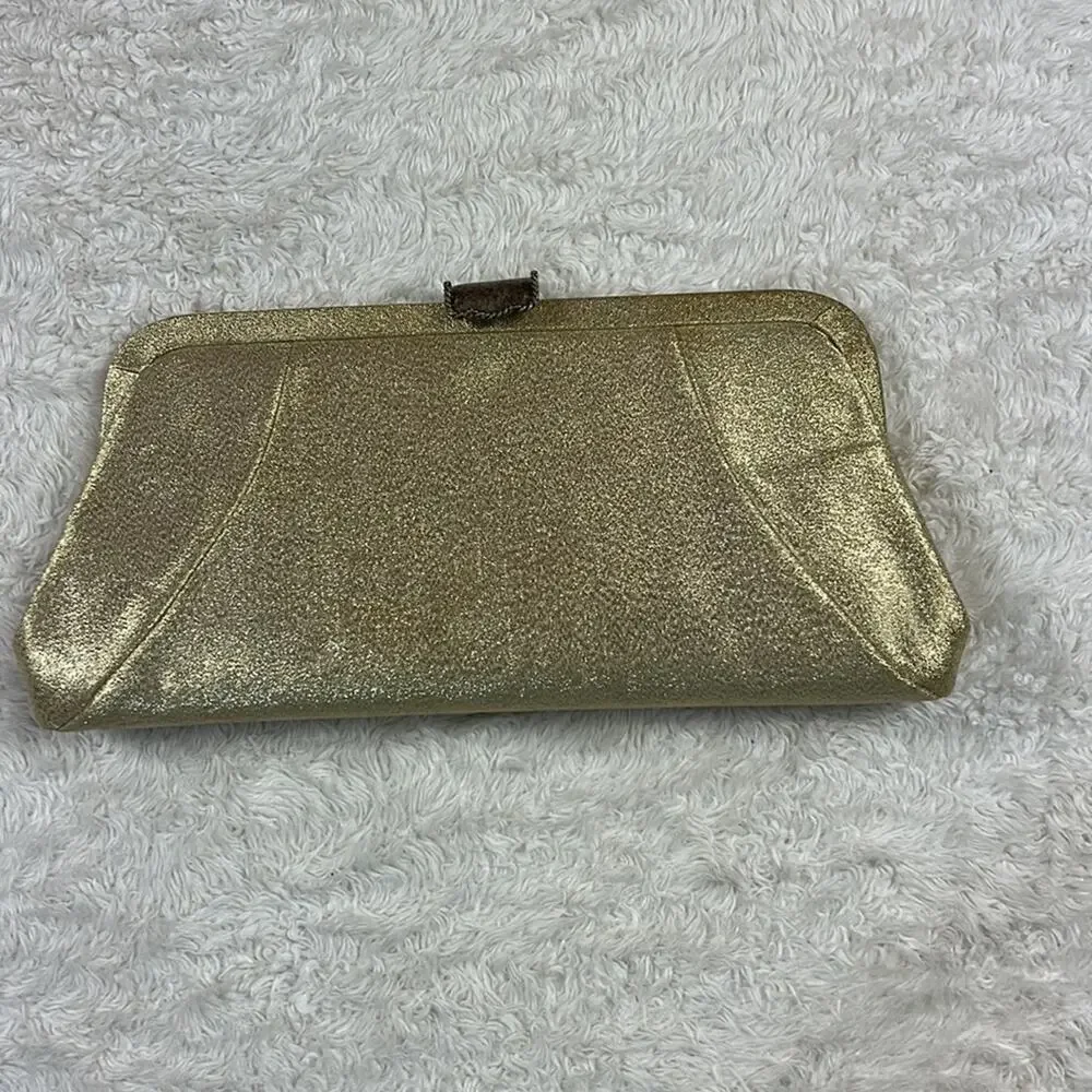Vintage gold chain strap handbag‎ clutch purse