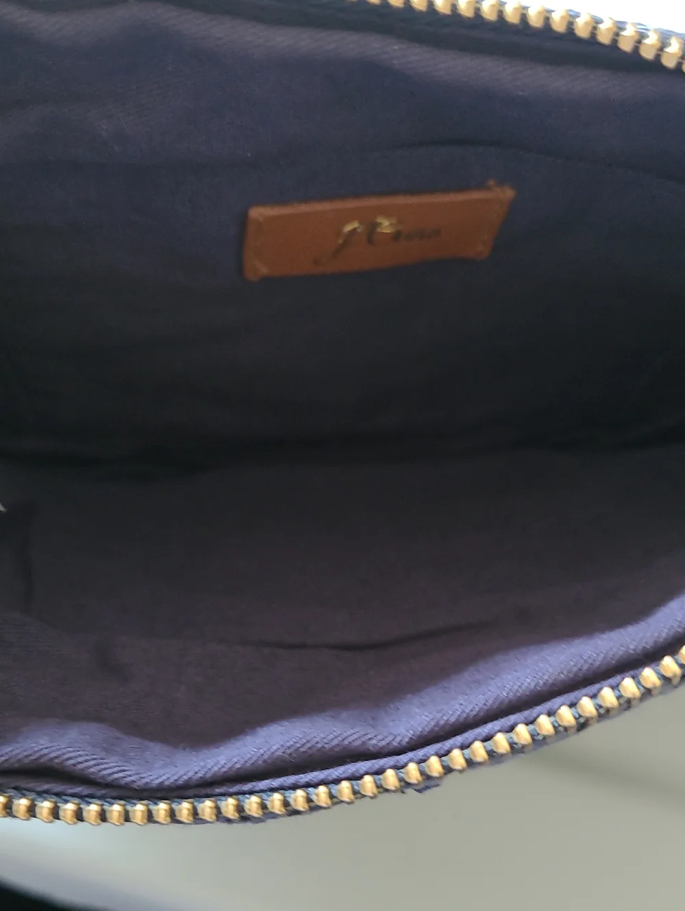 J. Crew Blue/Tan Straw Fringe Clutch Purse OS