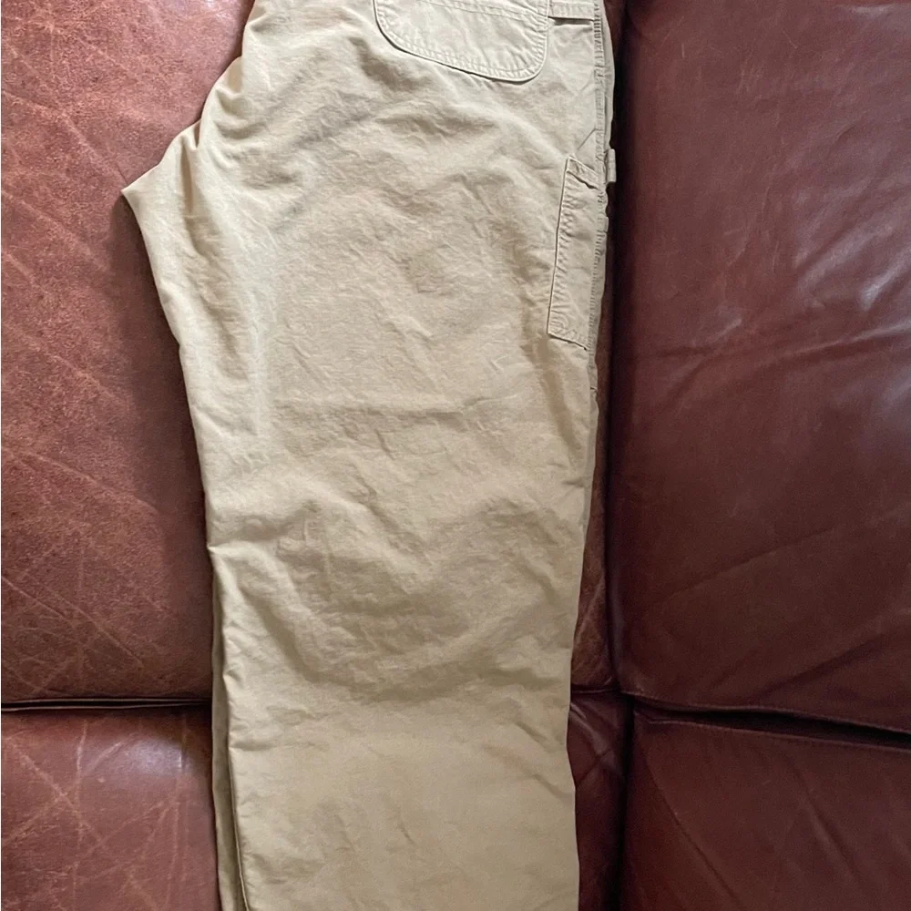 Carhartt Khaki Men’s Work Pants.  46 x 32 100% Cotton