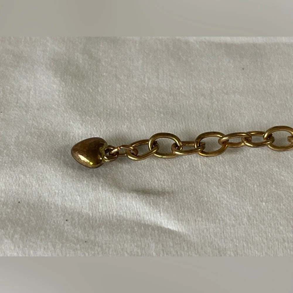 Vintage Christmas charm bracelet, gold tone, removable, charms