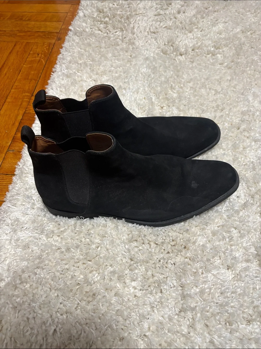 Aldo Black Suede Chelsea Boots