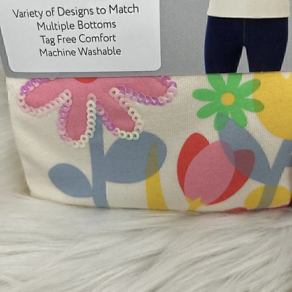 NEW Member's Mark My Favorite T-shirt 2 Pack Girl's Size 7/8 Tag Free Comfort