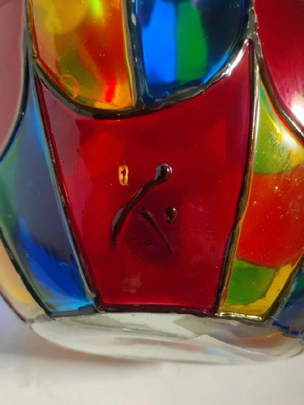 Vidrio Multicolor Stained Glass Style Decorative Wine Chiller Made In Mexico