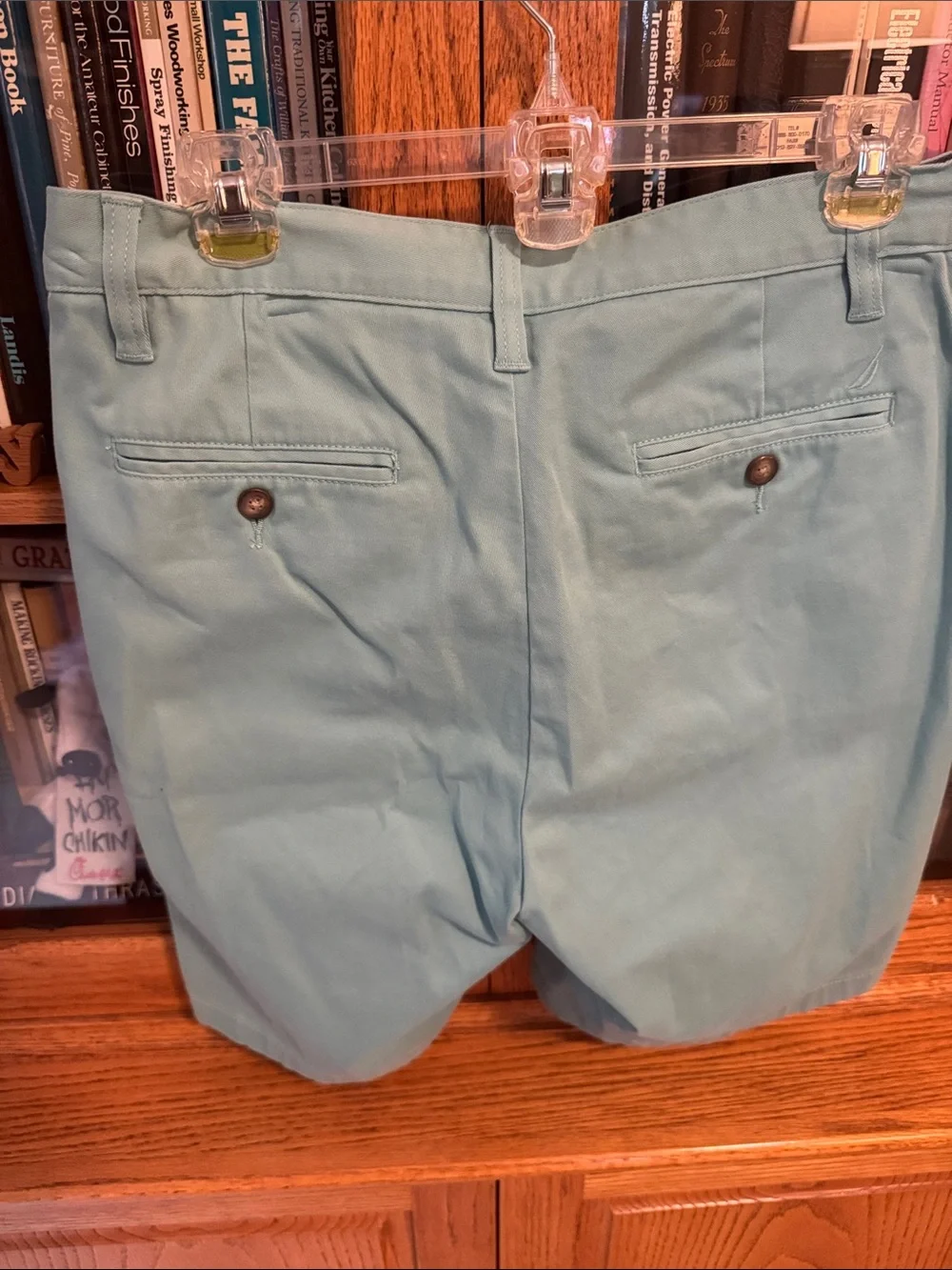 Nautica Light Teal Flat-Front Men's Shorts