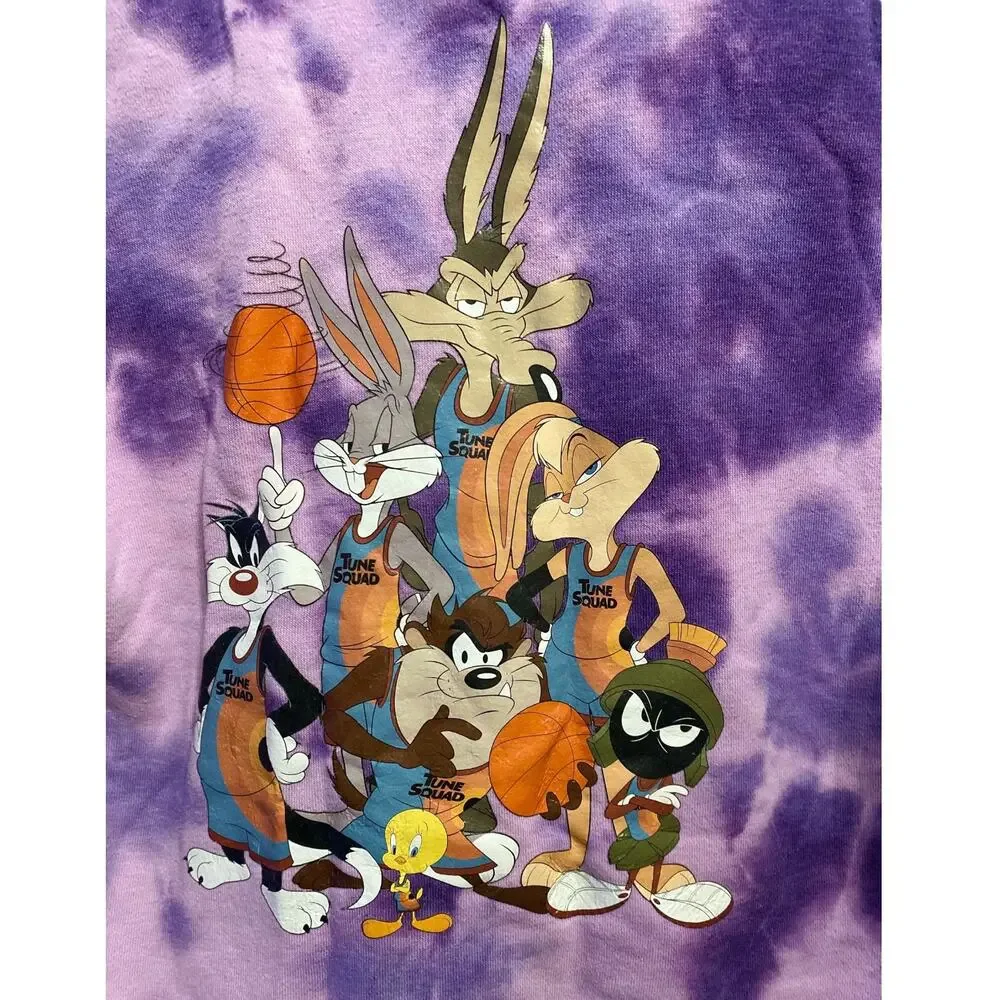 Space Jam Looney Tunes Tie Dye Kids Hoodie 9/10