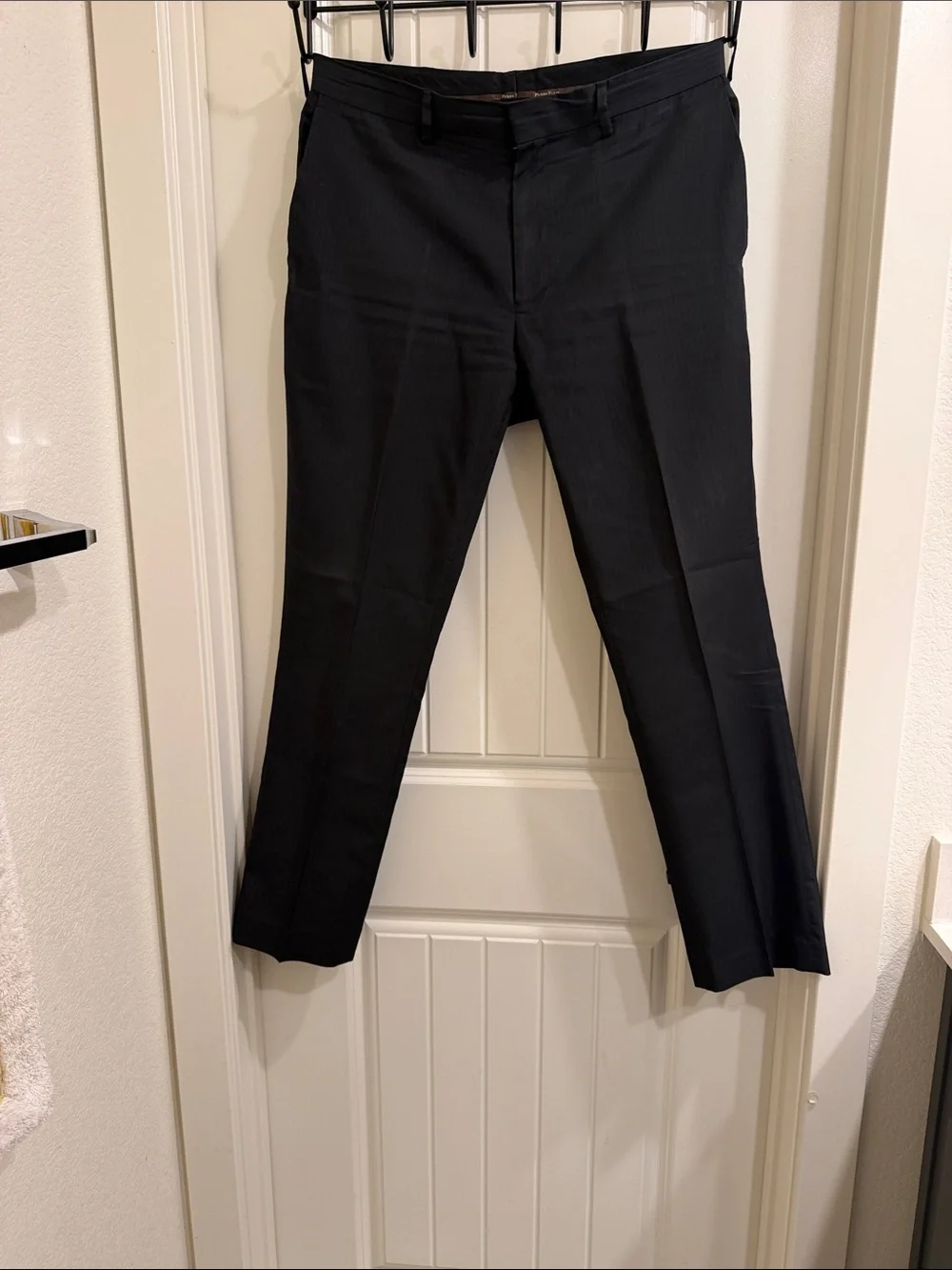Perry Ellis Men's Dark Charcoal Pinstripe Dress Pants