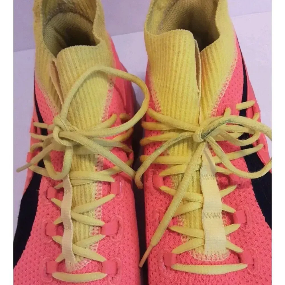 Puma Men's 10.5 Clyde Court Running Sneaker Neon Orange Yellow Hi-top Sneaker