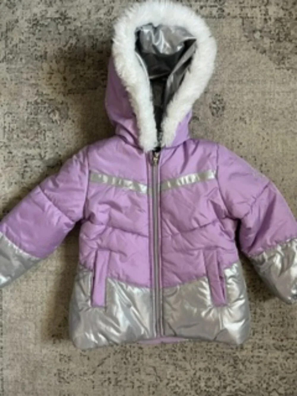 🧡3/$15 London Fog Snow Puffer Jacket Girls M (5-6)