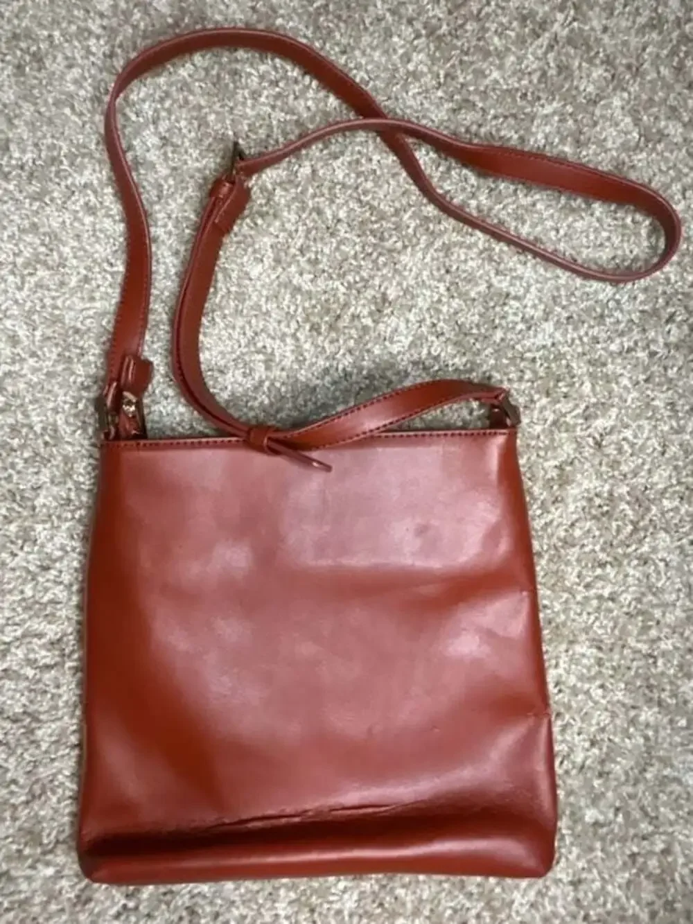 Spartina 449 Brown Leather Crossbody Bag