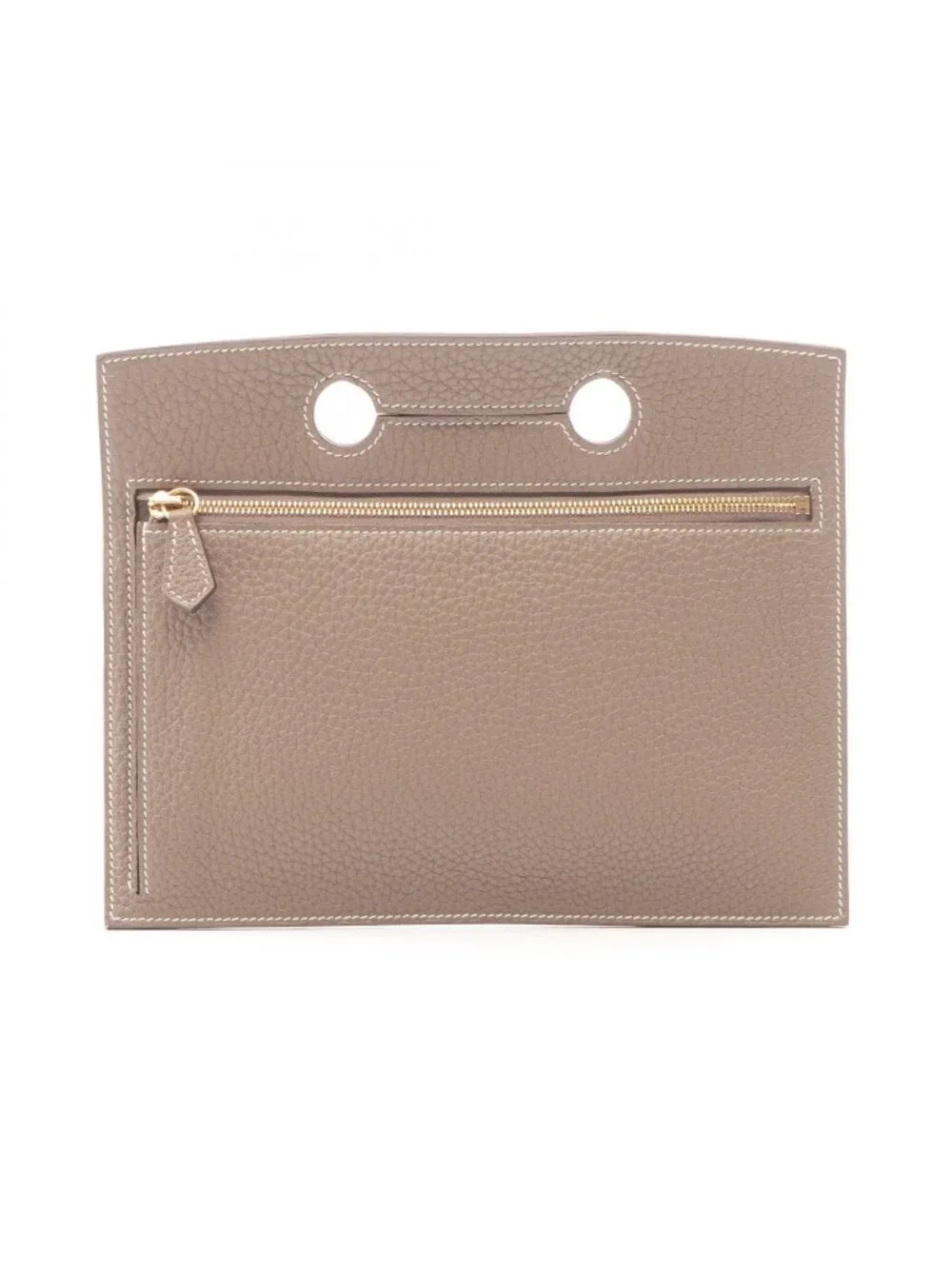 Hermes Pouch Back Pocket Etoupe Leather