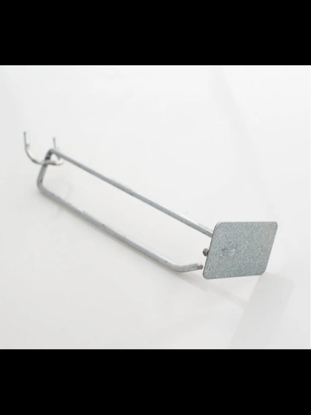 Metal Display Hook with Square End - Silver