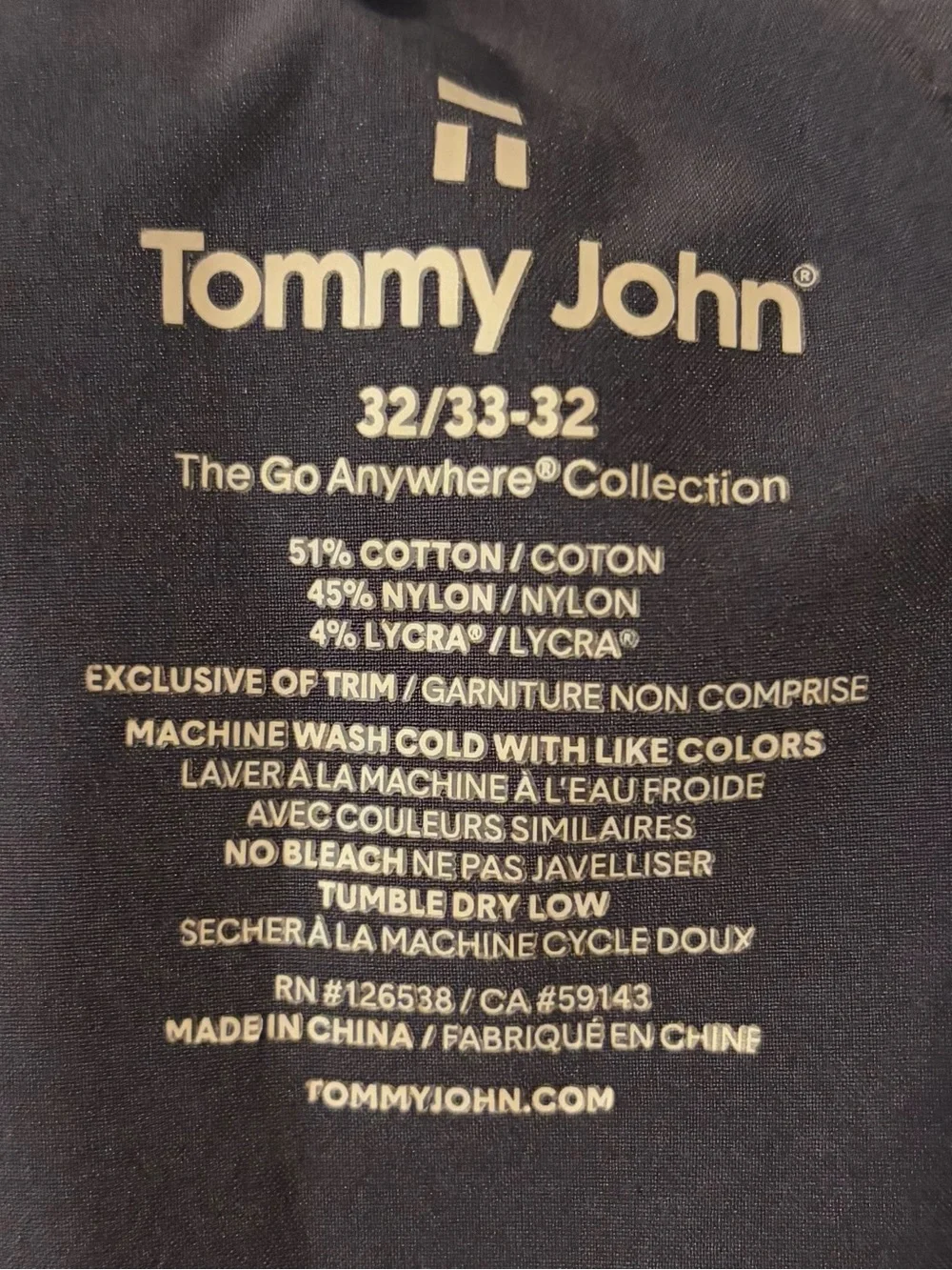 Tommy John Go Anywhere Pants