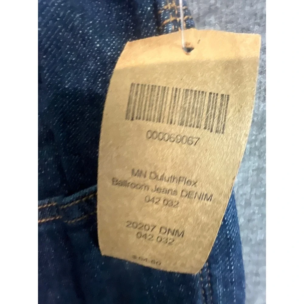 Duluth Trading Co Flex Ballroom Jeans Mens 42x32 Dark Indigo Denim 20207 DNM