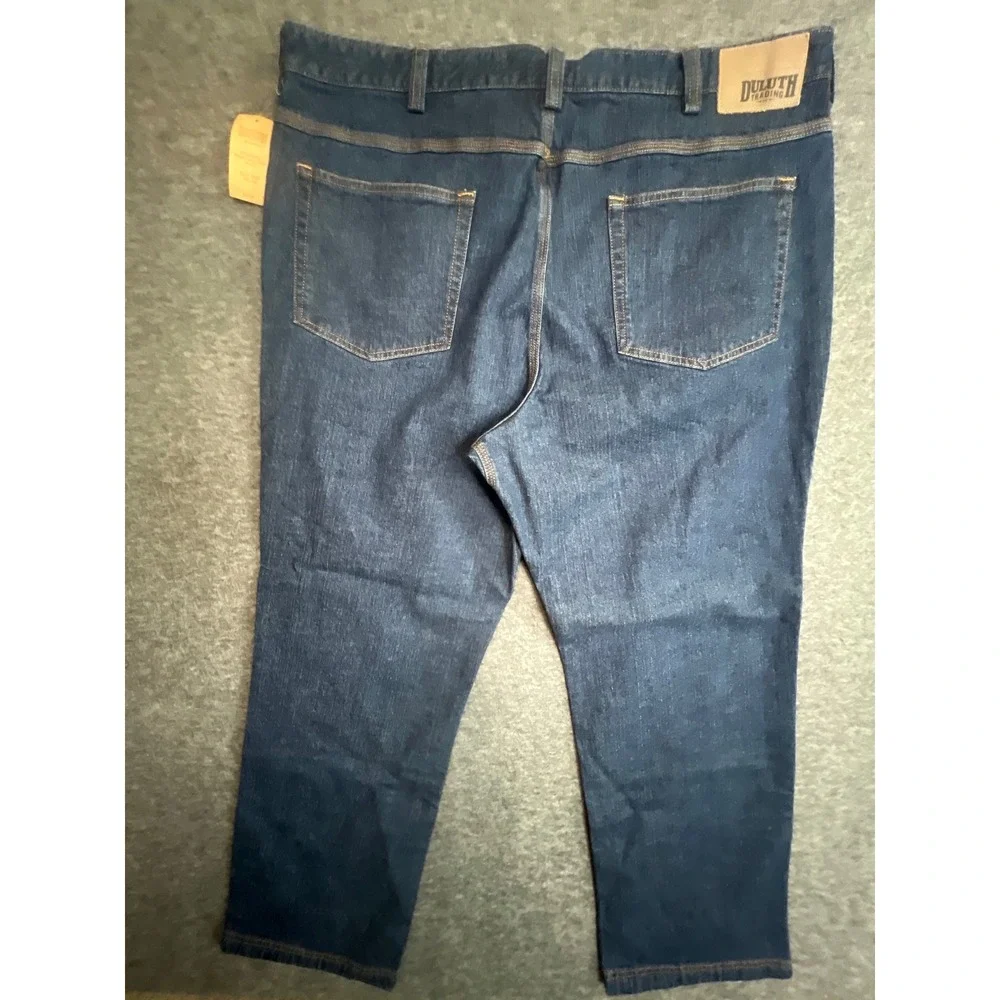 Duluth Trading Co Flex Ballroom Jeans Mens 42x32 Dark Indigo Denim 20207 DNM