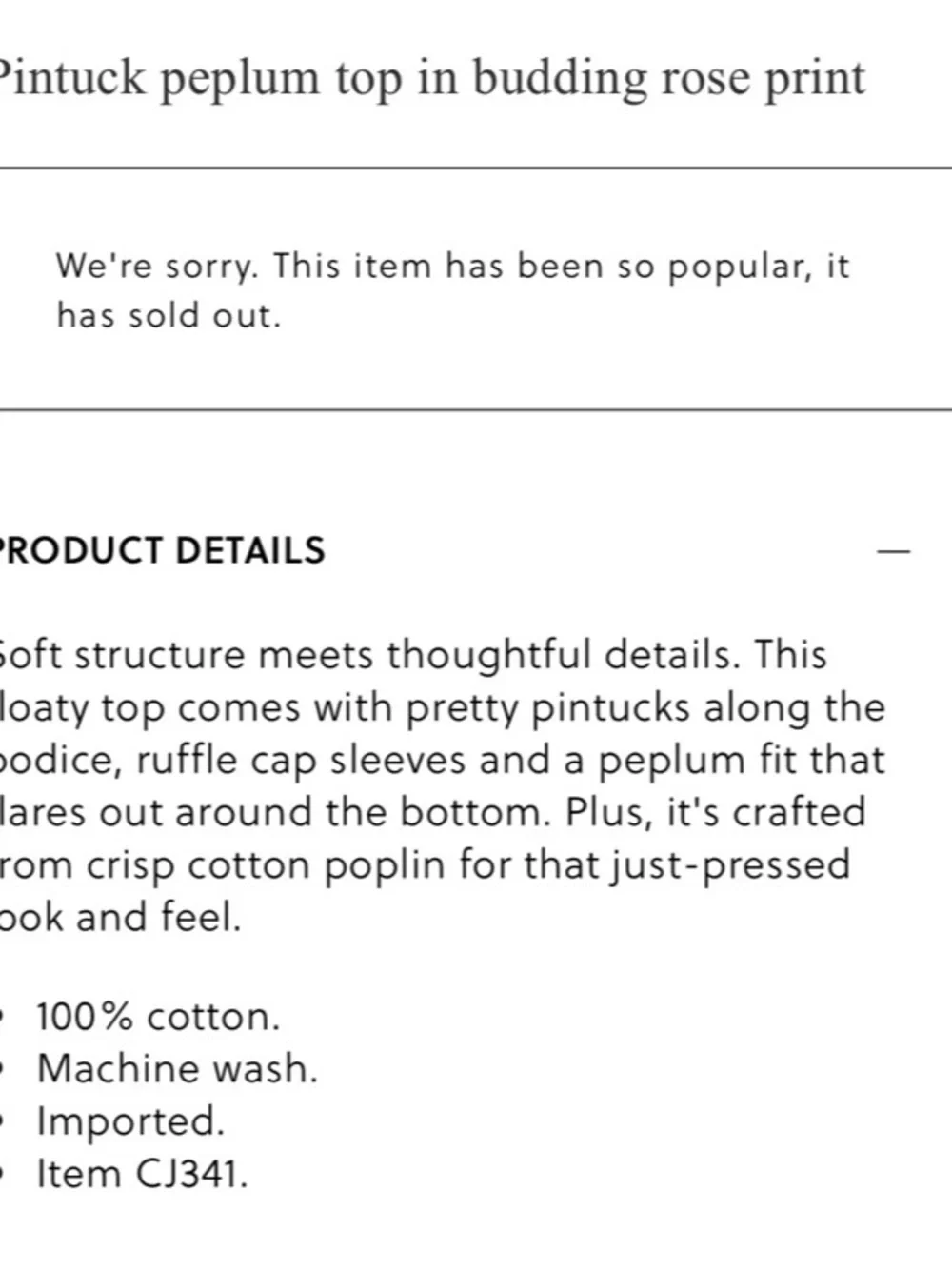 J.Crew Peplum Top