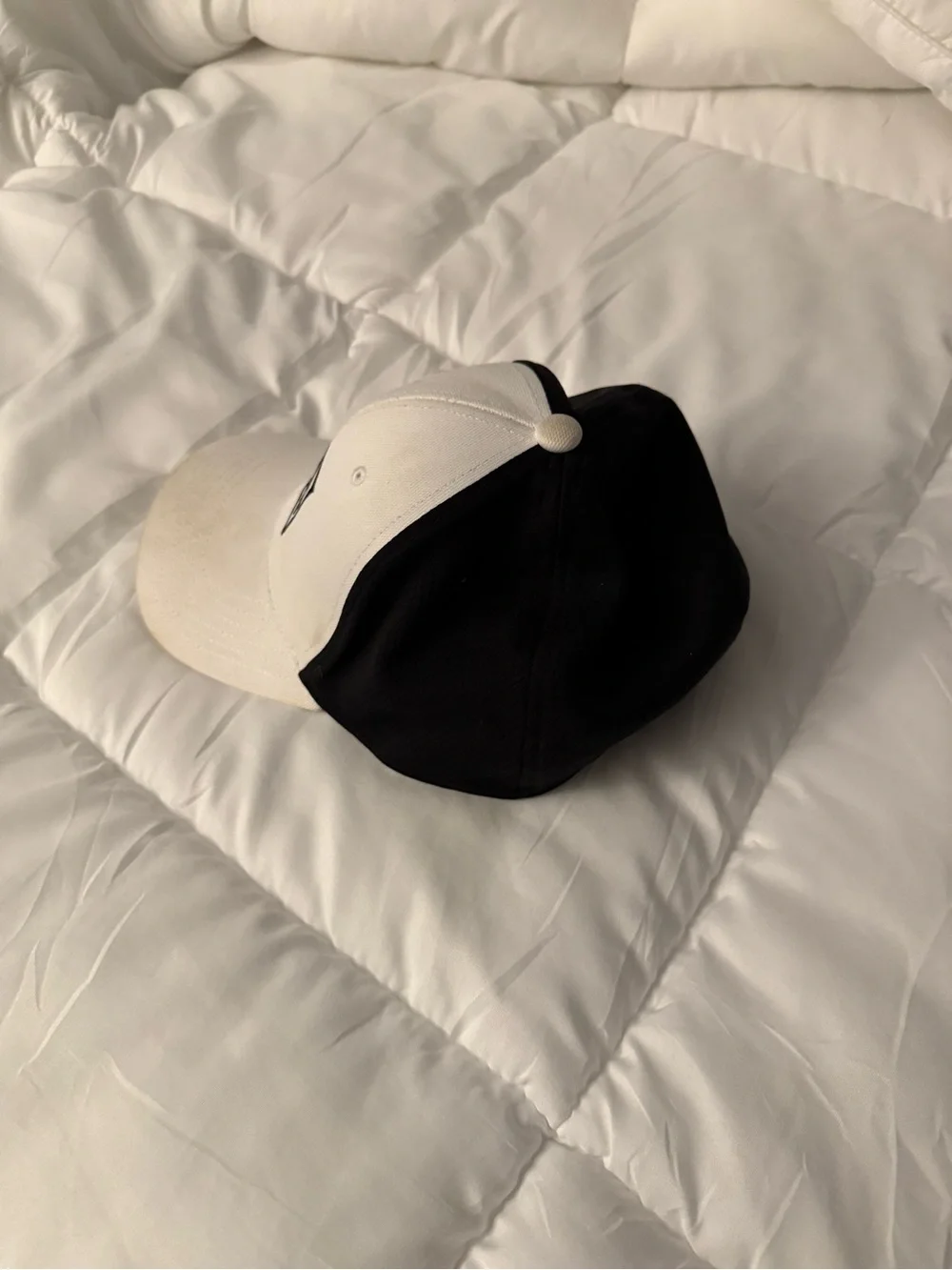 Adidas Two-Tone Logo Cap — White and Black