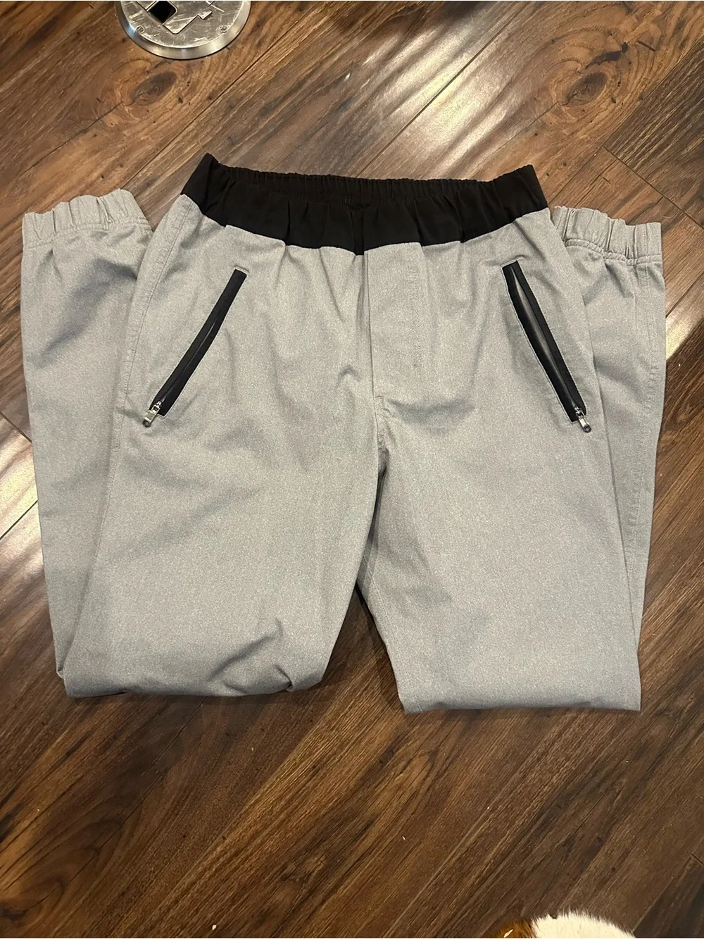 lululemon athletica Gray Jogger Pants with Black Elastic Waistband