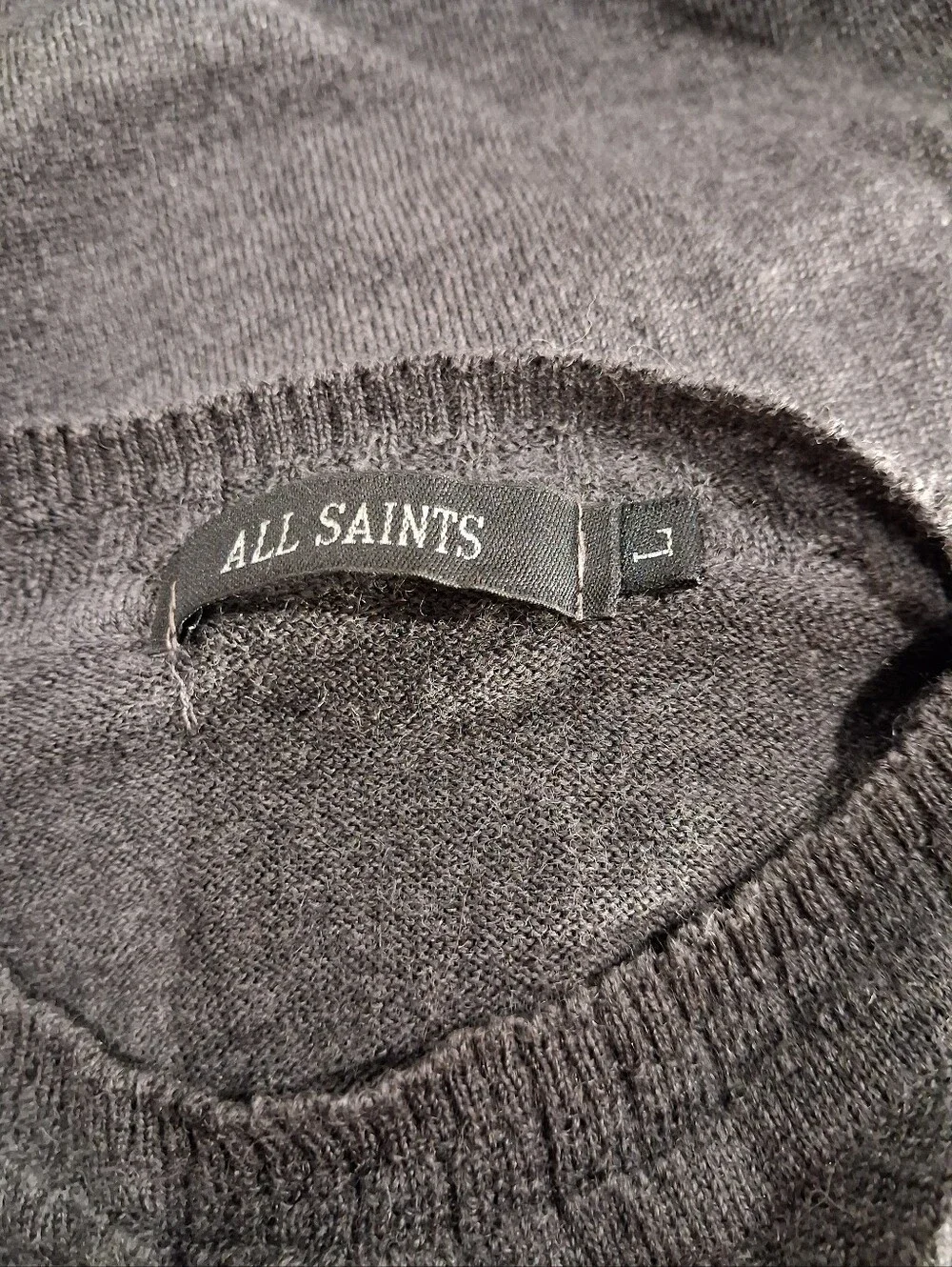 All Saints Mens Size L Wool Gray Contempary Sweater