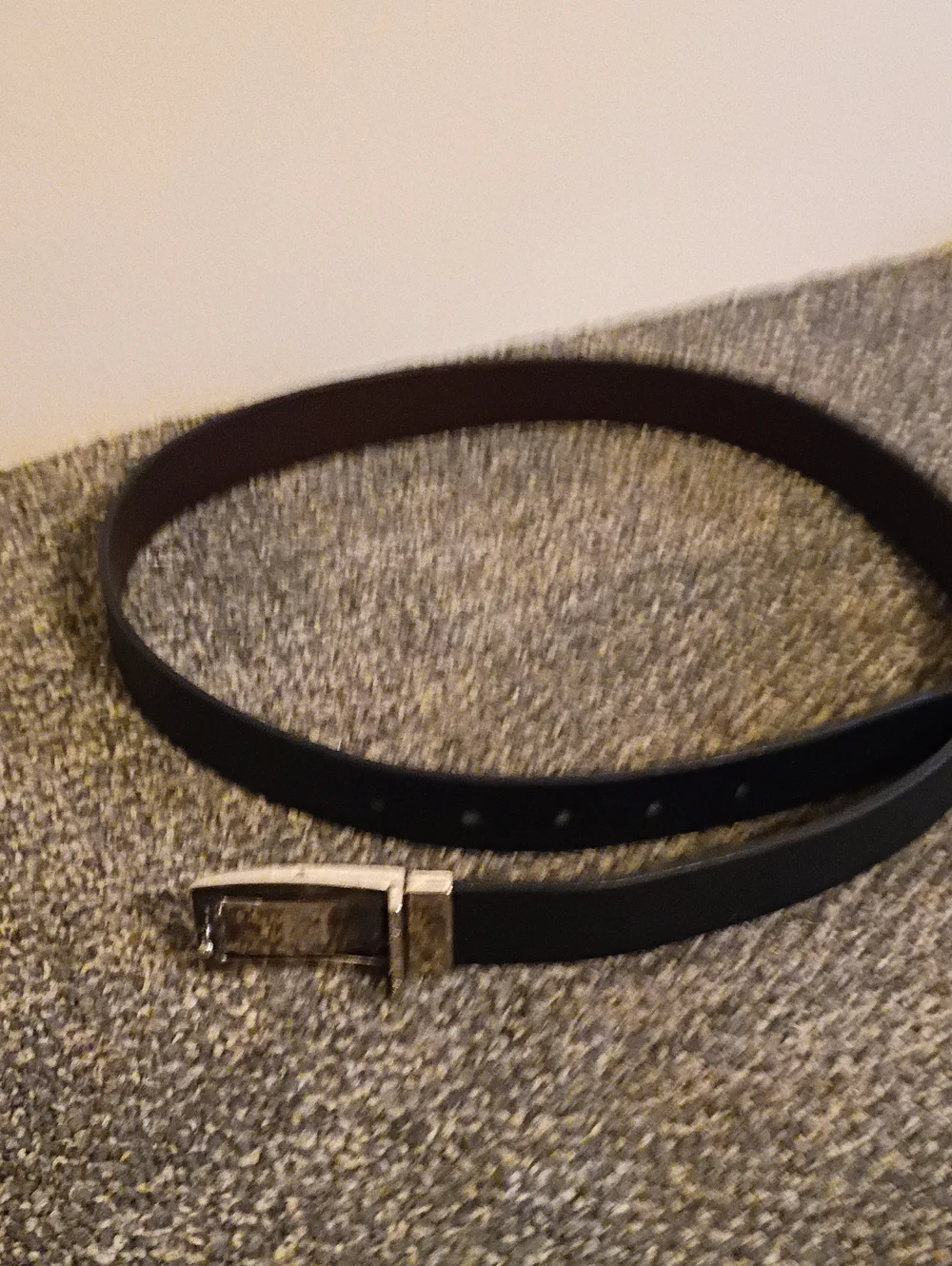 Pierre Cardin Reversible Black And Brown  Leather Belt with Silver-Tone Buckle