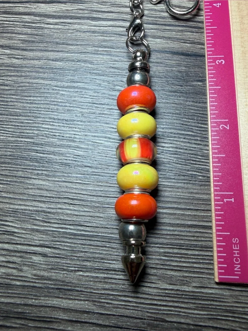 Handmade Beaded Pointed Tip Keychain Self Defense Accessory Bag Charm Gift
