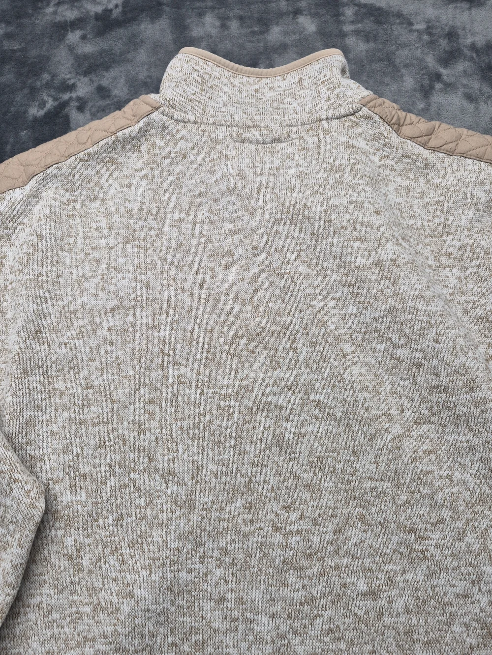 Goodfellow Sweater Adult  XXLarge Light Brown Quarter Zip Mens Long Sleeve
