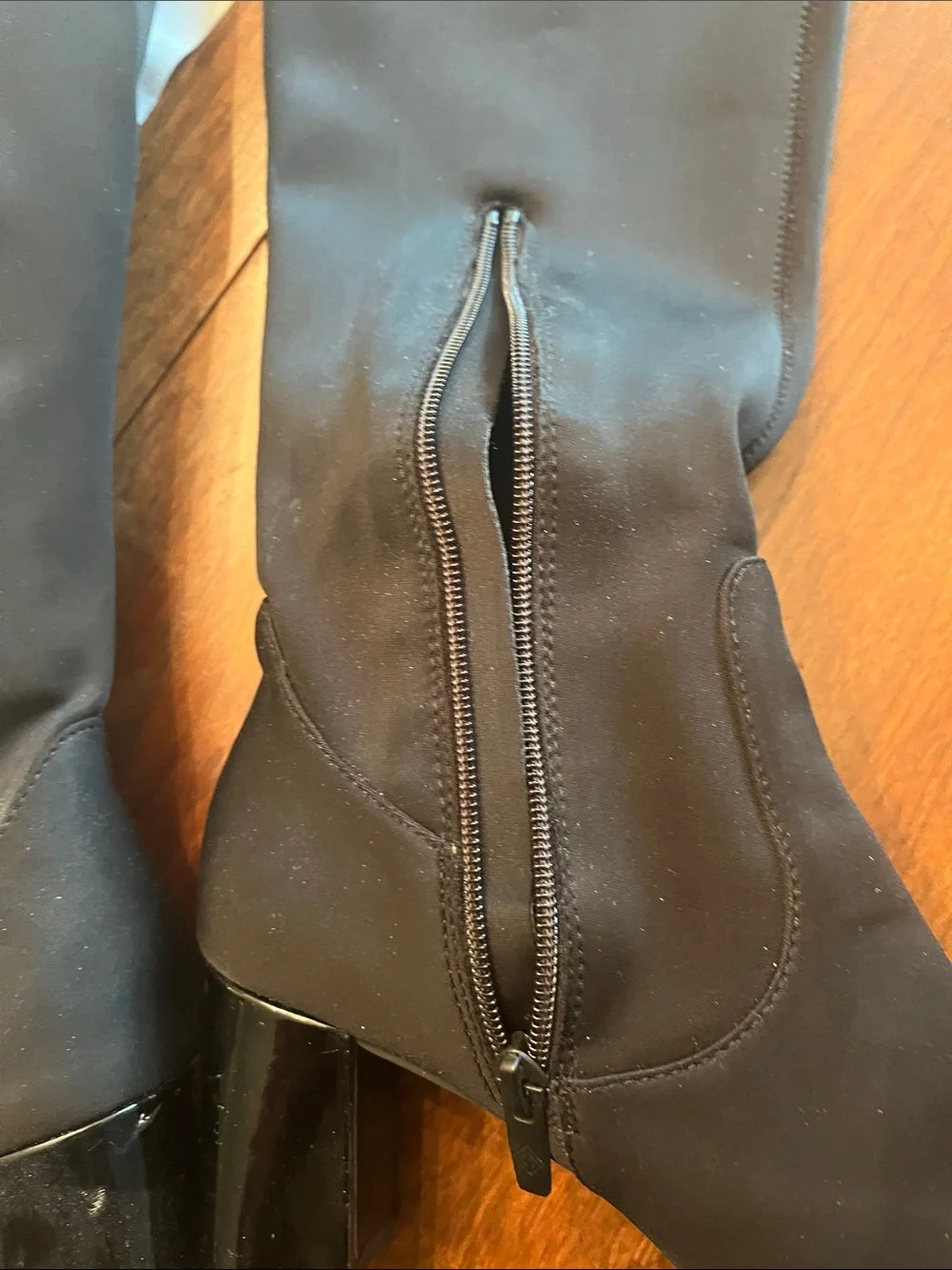 Donald J. Pliner Black Over-the-Knee Block Heel Boots