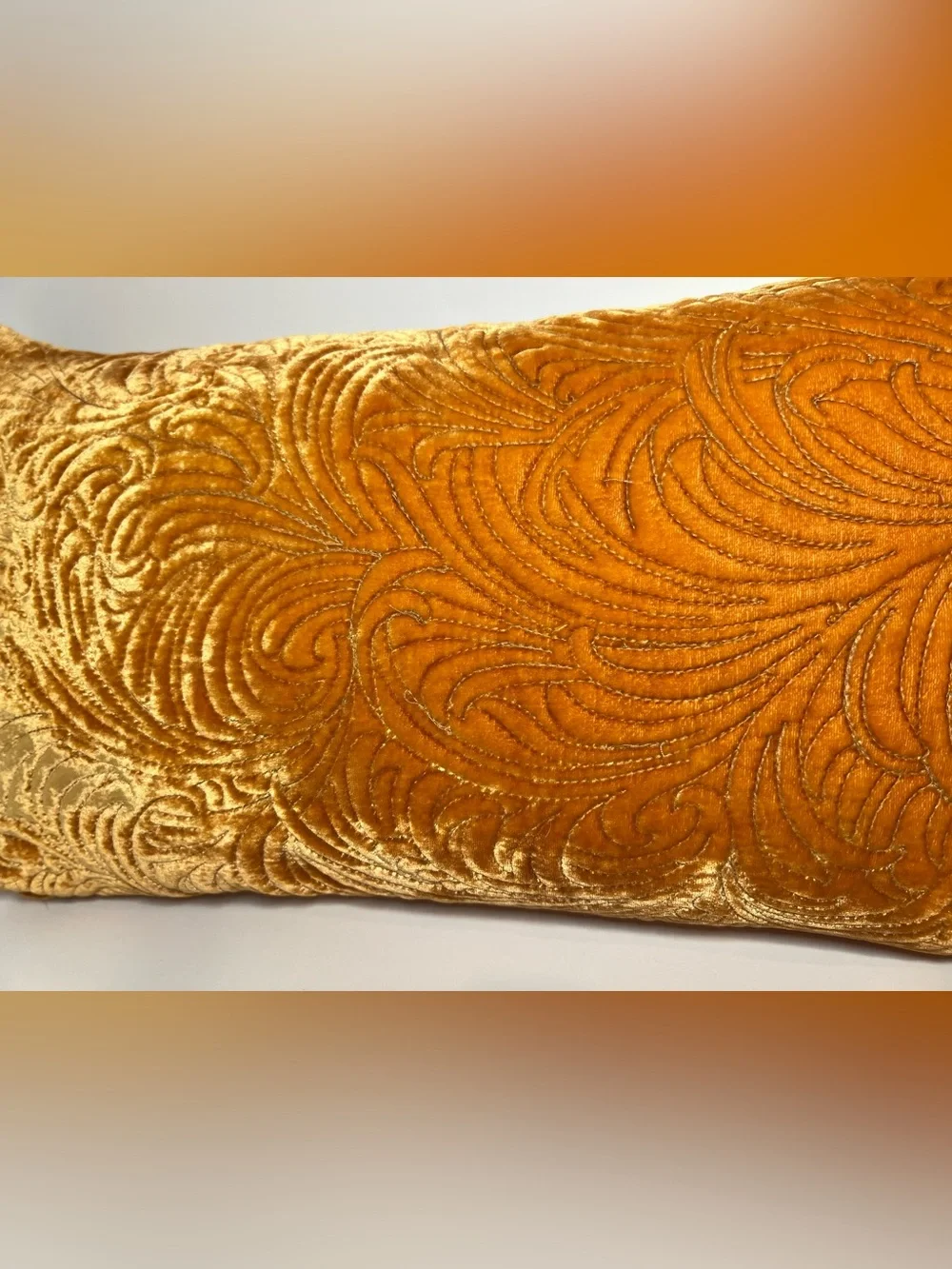 West Elm luxurious orange