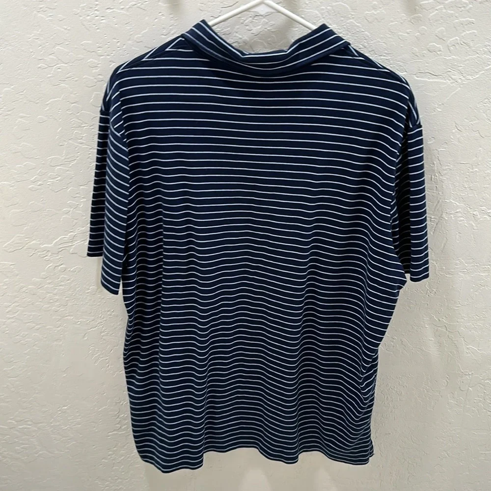 Ralph Lauren Polo Men’s Navy Striped Polo - Large