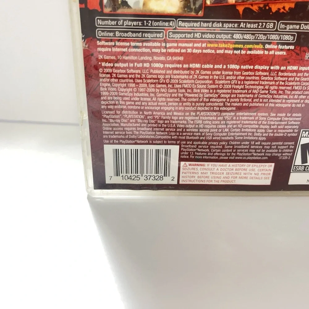 Borderlands Sony‎ PlayStation 3 Complete Tested Working CIB
