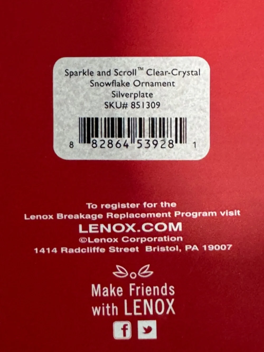 Lenox new box