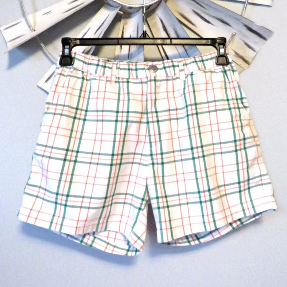 Chubbies USA Golf Shorts Men's Small Plaid Elastic Waist Made in USA 5.5