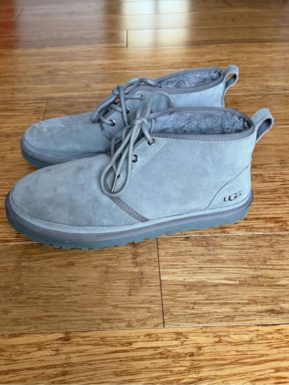 UGG Gray Suede Lace-Up Chukka Boots - Size 11 - New!