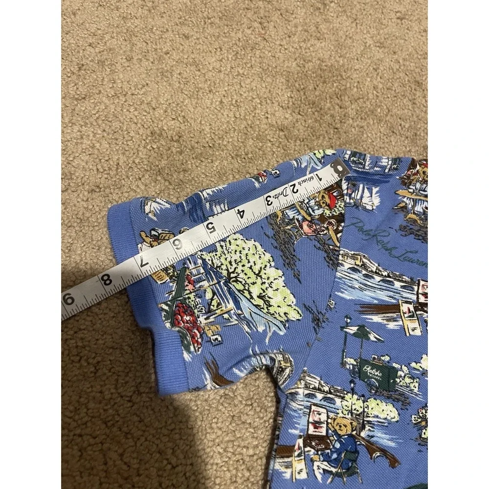 Polo Ralph Lauren Paris Print Mesh Shirt Boys Size Large