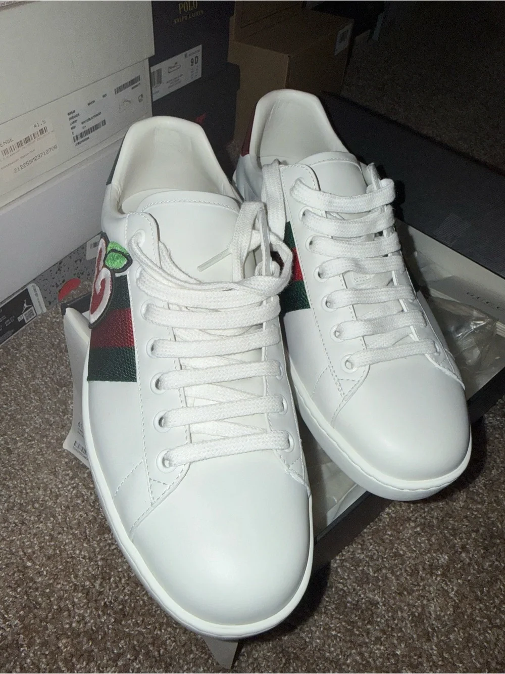 Gucci white leather