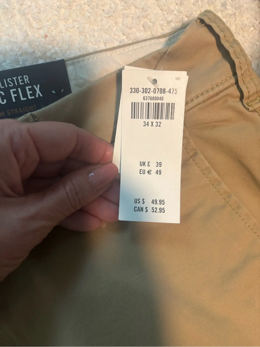 Hollister waist 34”