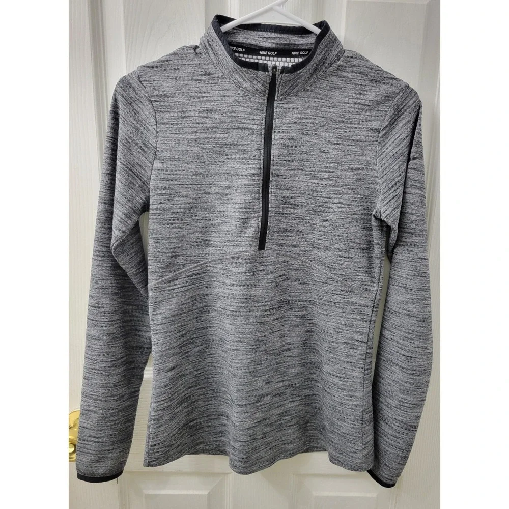 Nike Golf Dri-Fit Womens XS 1/2 Zip Pullover Gray Long Sleeve EUC