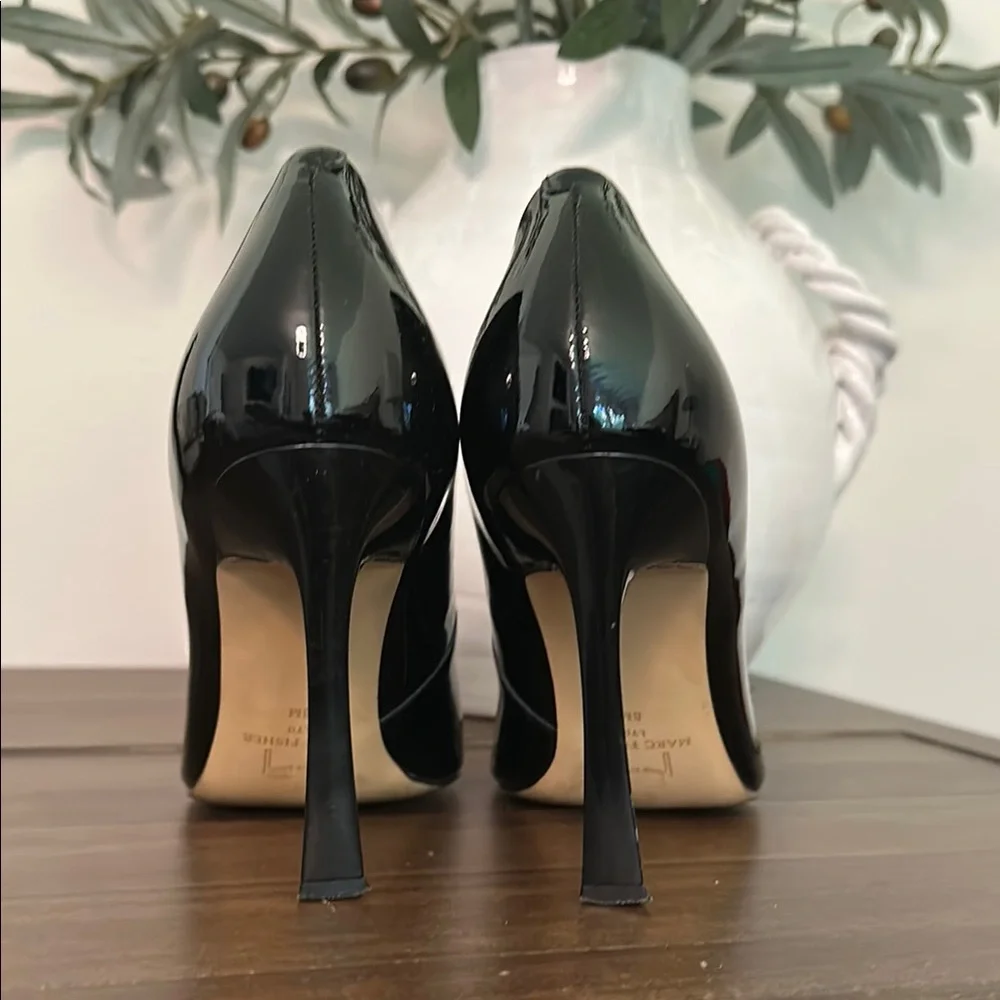Black Patent Pointed-Toe High Heel Pumps - Women's