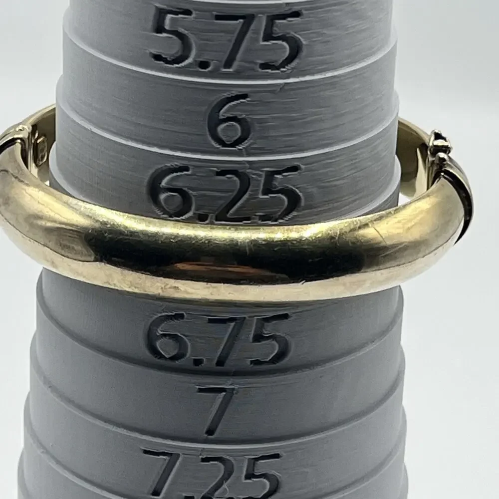 Sterling Silver 925 Gold Vermeil Veronese Italy Hinged Clamper Bracelet Vintage