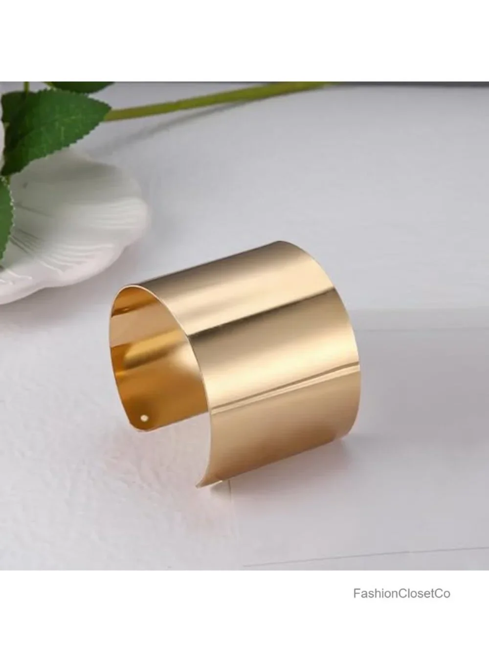 2 Pcs Cuff Bangle Bracelet Set Open Wide Wire Adjustable Wrist Cuff Wrap Bangles