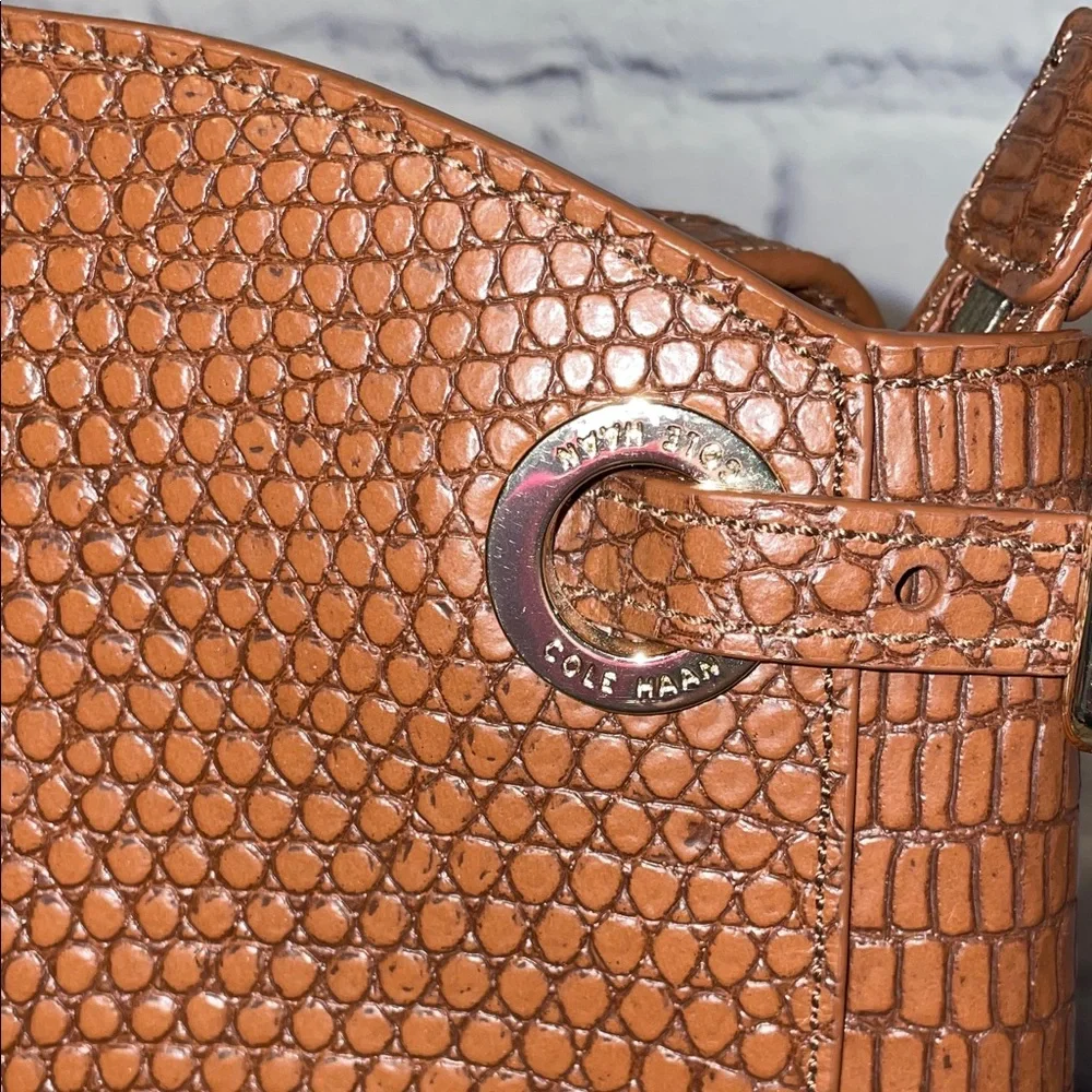 Cole Haan Textured British Tan Crossbody Bag