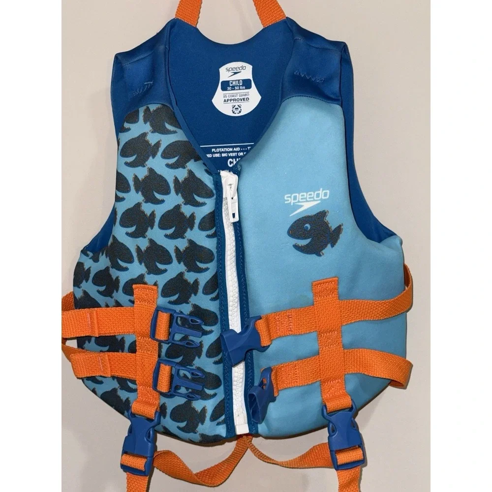 Speedo Child 30-50 Pounds PFD Adjustable Life Vest Jacket Coast Guard Approved