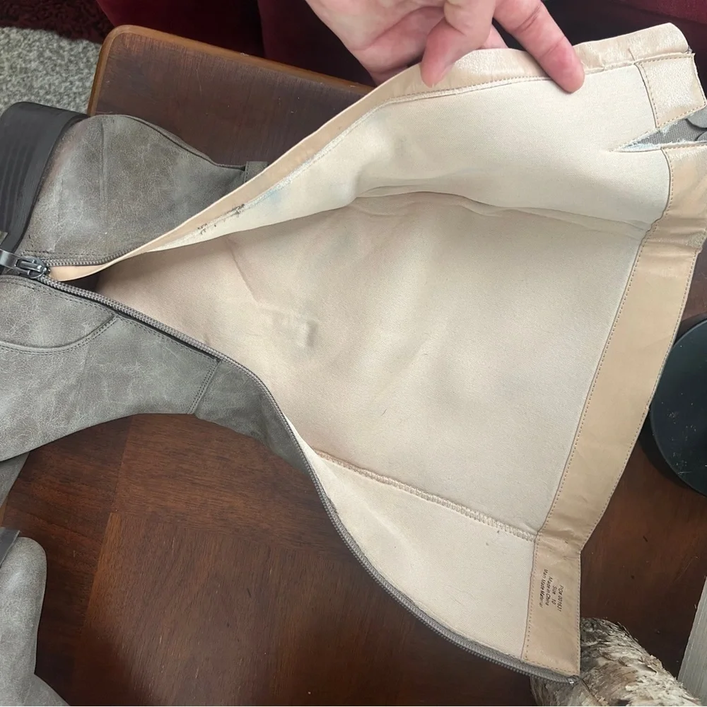 Journee Collection Gray Knee-High Women's Riding Boots Fall Casual 10